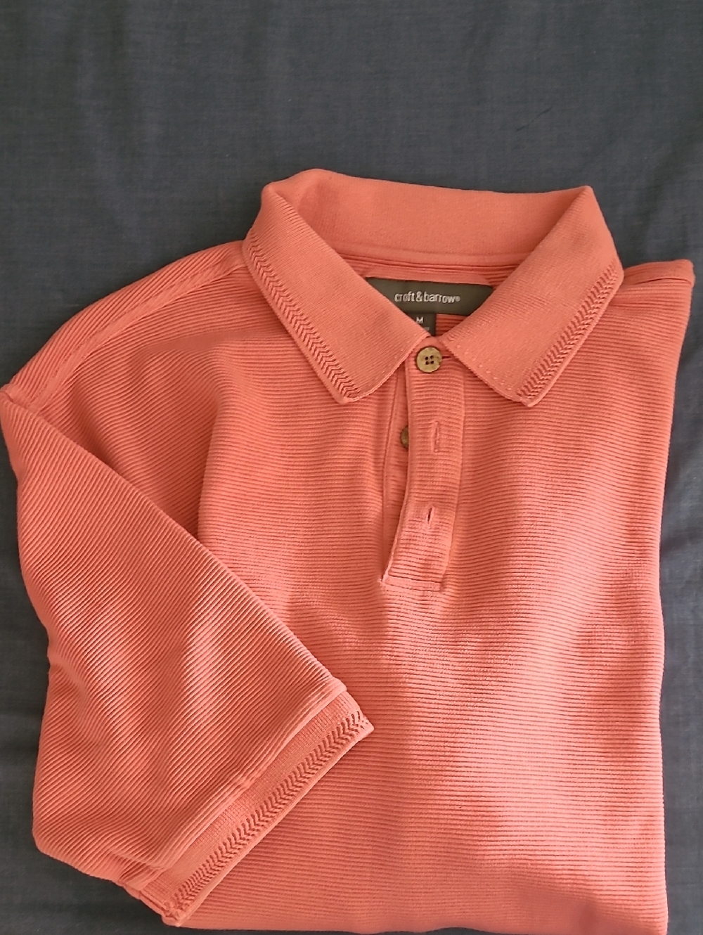 croft & barrow Coral Orange Men’s Polo Shirt